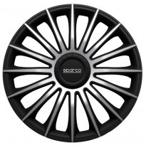 Juego De Tapacubos Sparco Wheels Torino 14-Pulgadas Negro/Silver Sparco Wheels